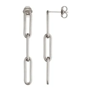 🔗 Paperclip Chain Studs with Butterflies (38mm) | Pair 💍💍