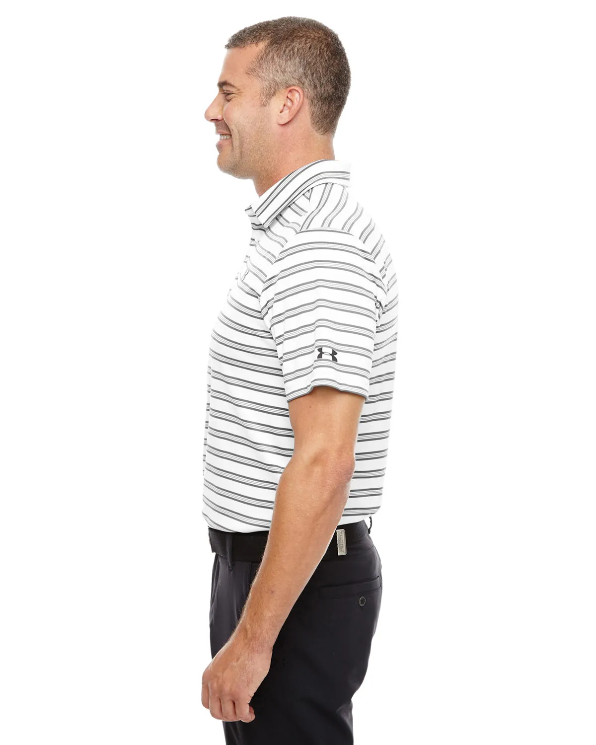 1283704 Under Armour Tech Stripe Polo