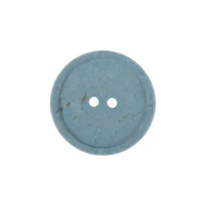 15mm Eco Button | 2 Hole | Recycled Cotton | Light Blue