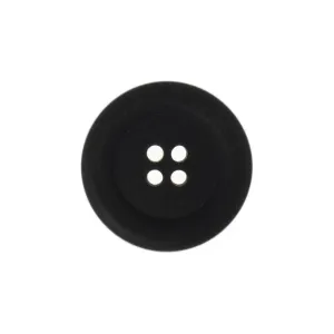 15mm Eco Button | 4 Hole | Hemp | Black