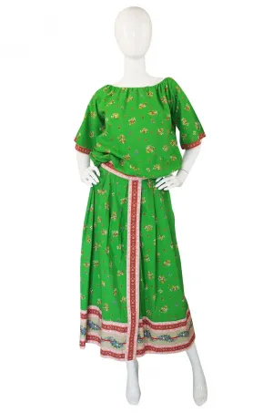 1950s Tina Leser Print Skirt & Top