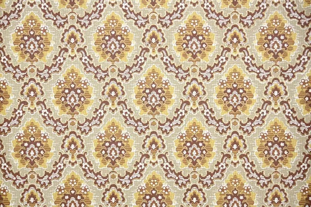 1960s Damask Vintage Wallpaper