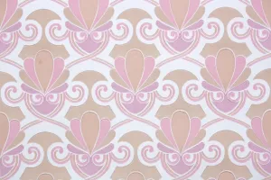 1970s Damask Vintage Wallpaper