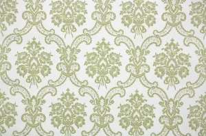 1970s Floral Damask Vintage Wallpaper