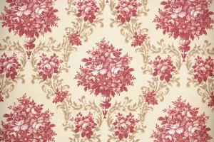 1970s Floral Vintage Wallpaper