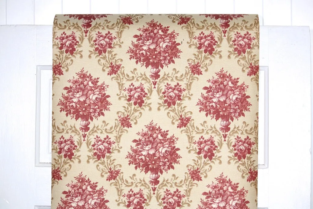 1970s Floral Vintage Wallpaper