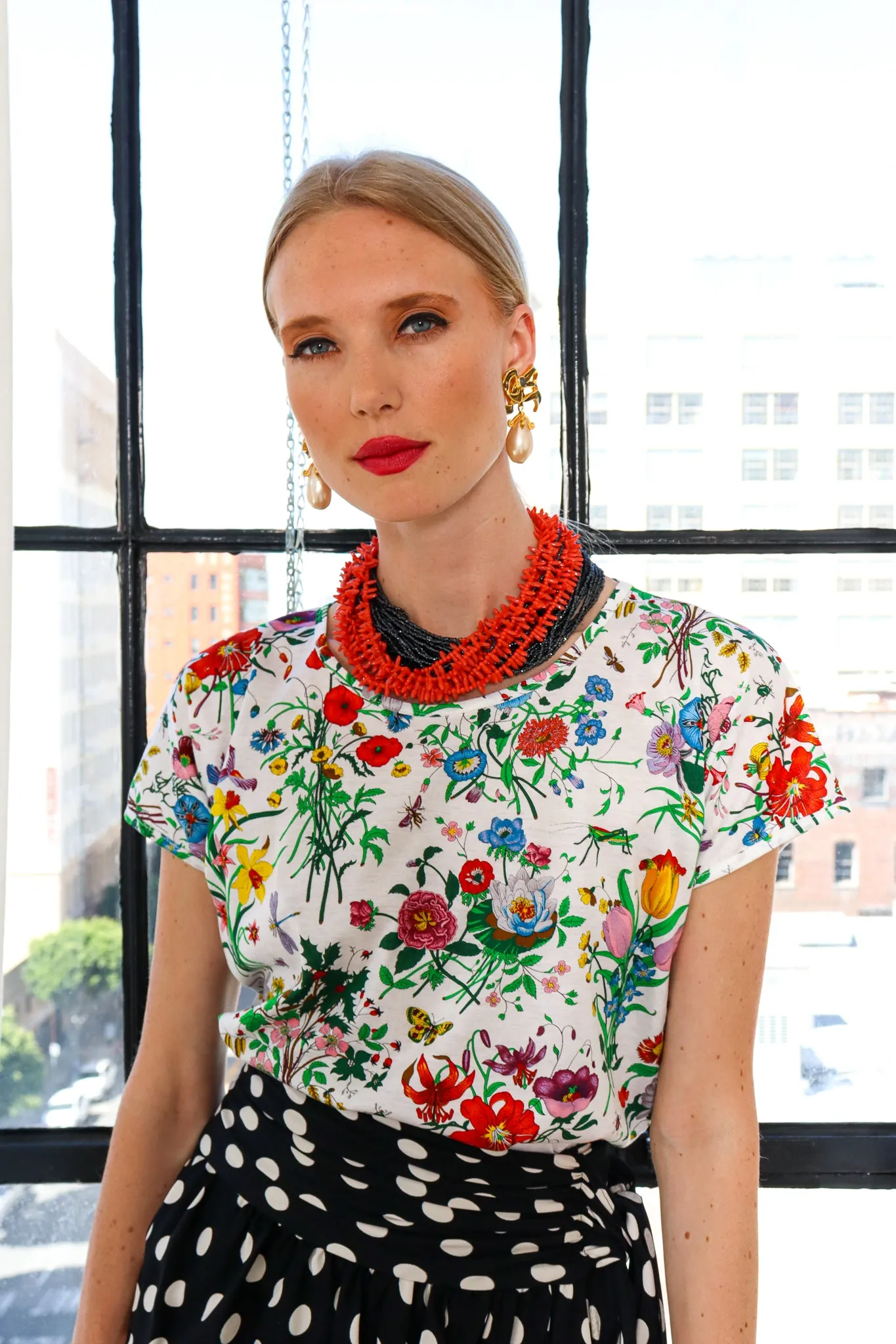 1980s Flora Top