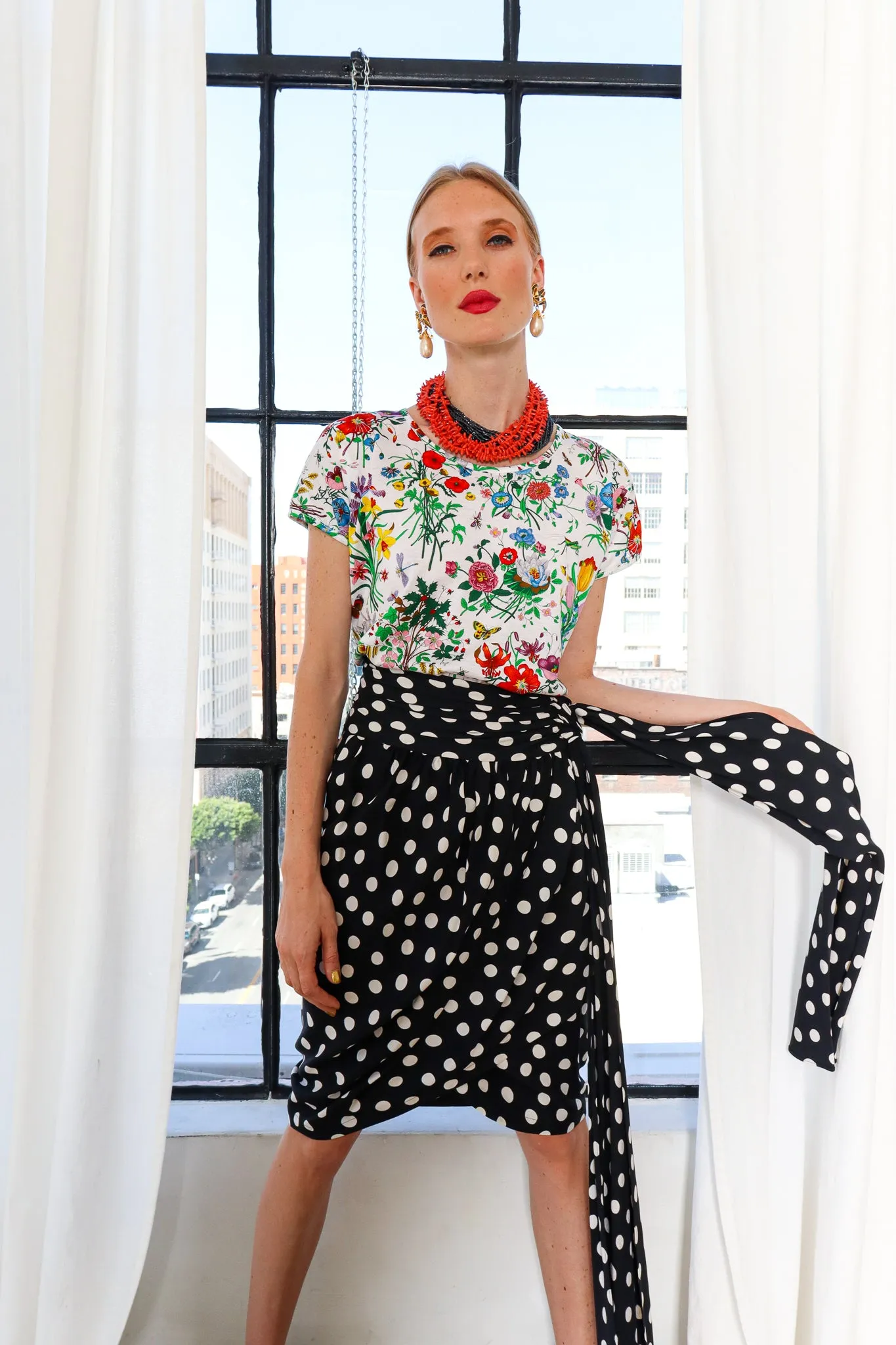 1980s Flora Top