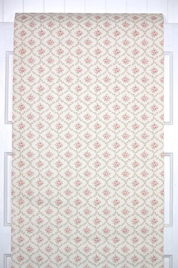 1980s Floral Vintage Wallpaper