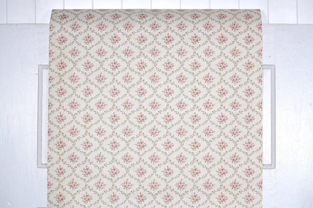 1980s Floral Vintage Wallpaper