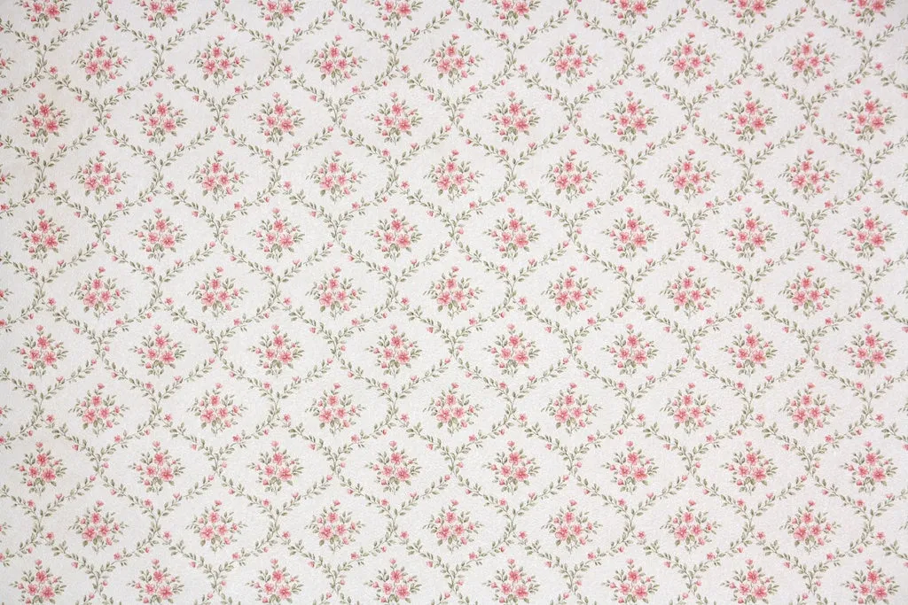 1980s Floral Vintage Wallpaper