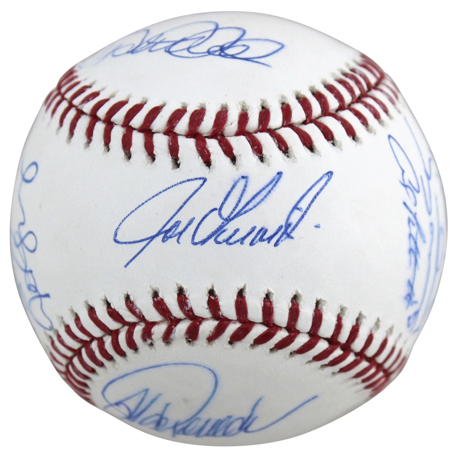 2009 Yankees (9) Jeter Rivera Posada Signed 2009 WS Logo Oml Baseball Steiner 1