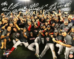 2018 World Series Boston Red Sox Team (18) Signed 16x20 Photo MLB/STEINER Betts 