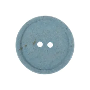 20mm Eco Button | 2 Hole | Recycled Cotton | Light Blue