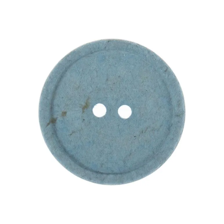20mm Eco Button | 2 Hole | Recycled Cotton | Light Blue