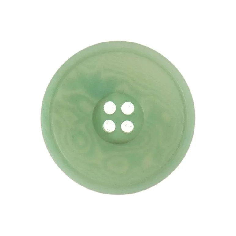 20mm Eco Button | 4 Hole | Corozo | Rimmed Light Green