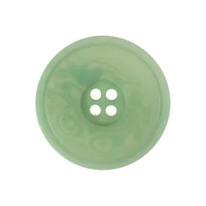 20mm Eco Button | 4 Hole | Corozo | Rimmed Light Green