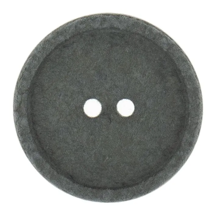 25mm Eco Button | 2 Hole | Recycled Cotton | Grey