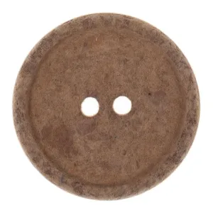 25mm Eco Button | 2 Hole | Recycled Cotton | Light Brown