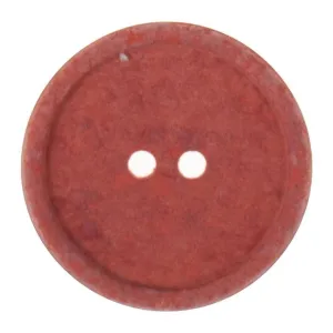 25mm Eco Button | 2 Hole | Recycled Cotton | Red