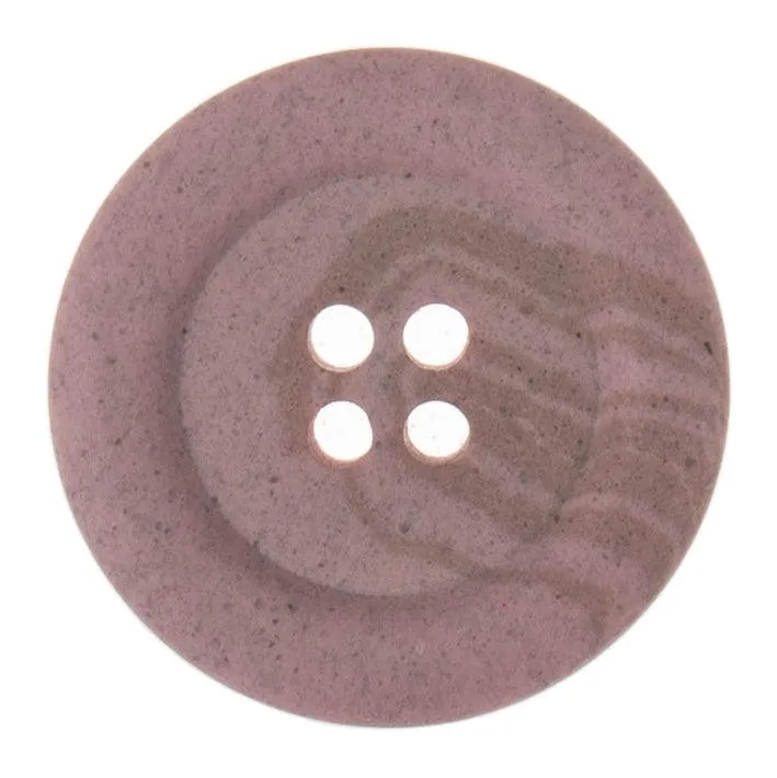 25mm Eco Button | 4 Hole | Hemp | Pink