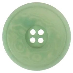 27mm Eco Button | 4 Hole | Corozo | Rimmed Light Green