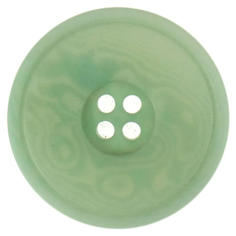 27mm Eco Button | 4 Hole | Corozo | Rimmed Light Green