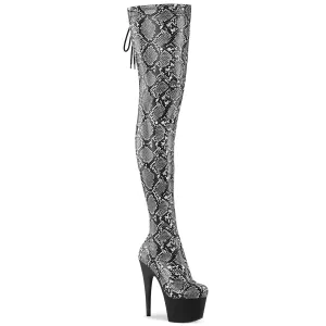 ADORE-3008SP-BT  Grey-Black Snake Print/Black Matte