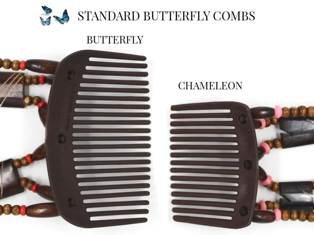 African Butterfly Chameleon Hair Comb - Dupla Blonde 41