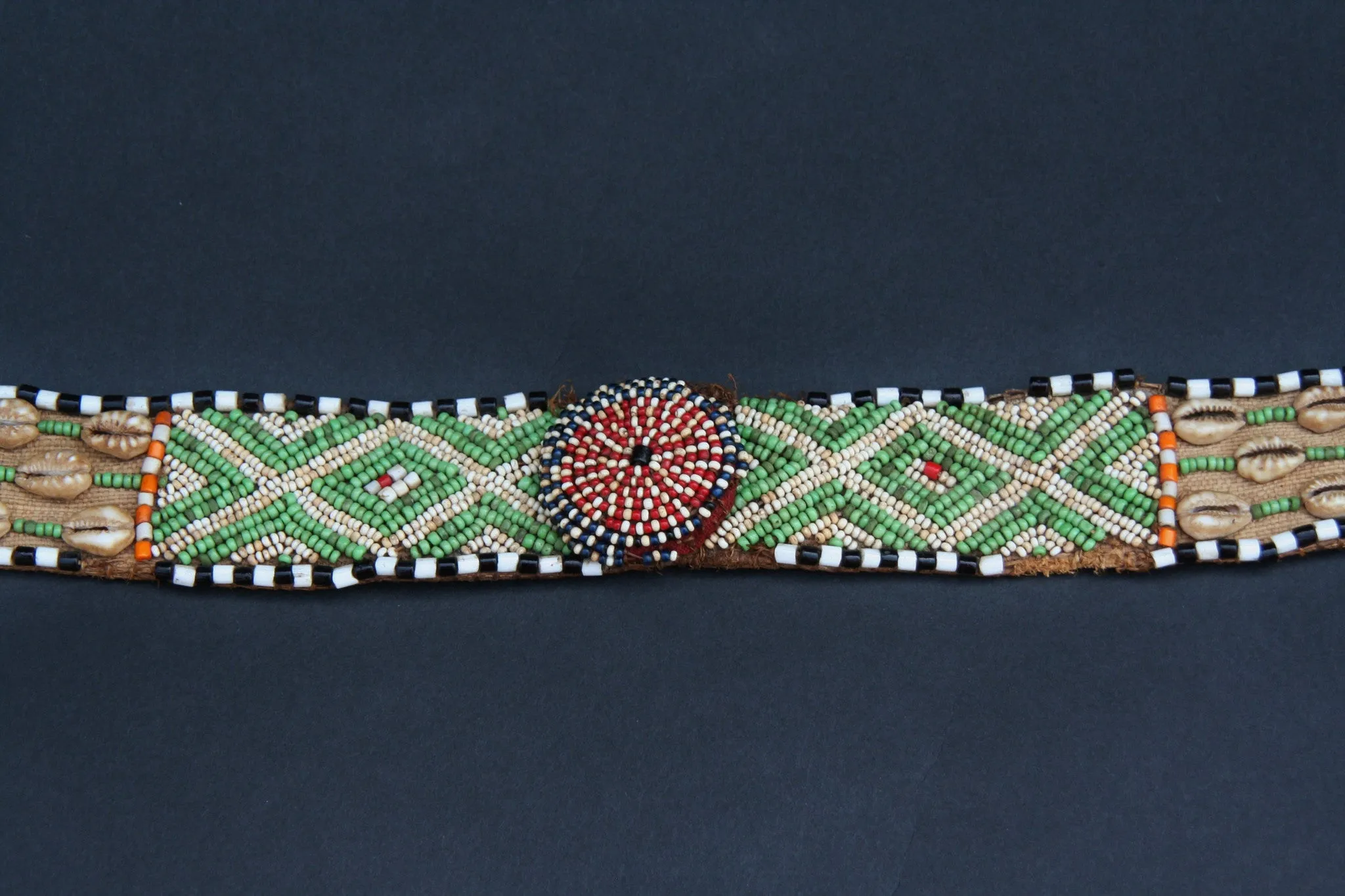 African Royal Kuba Headband/Headdress/Belt Antique Congo D.R.C.