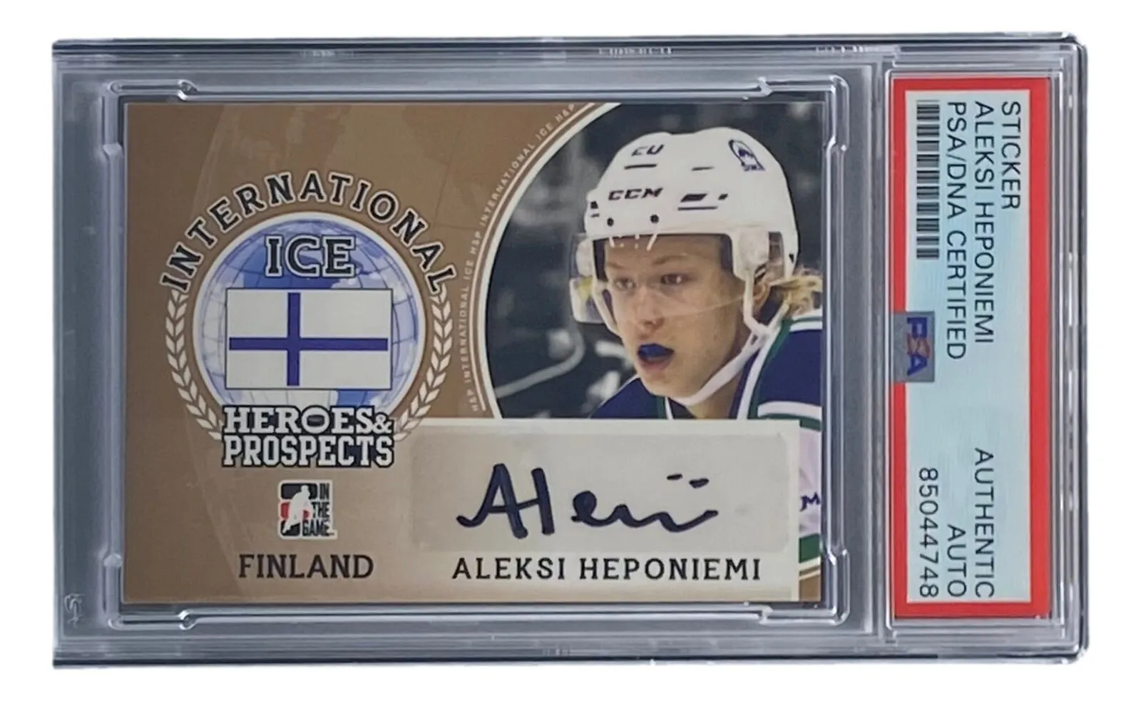 Aleksi Hemponiemi Signed 2017 Leaf #II-AH1 Hockey Card PSA/DNA