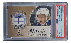 Aleksi Hemponiemi Signed 2017 Leaf #II-AH1 Hockey Card PSA/DNA