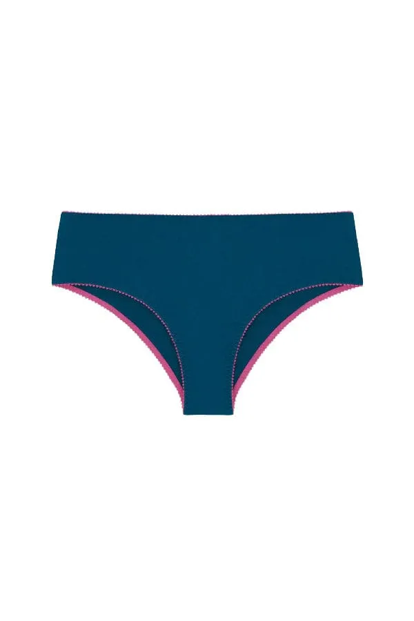 Anneli Organic Cotton High Waist Knicker- Deep Blue
