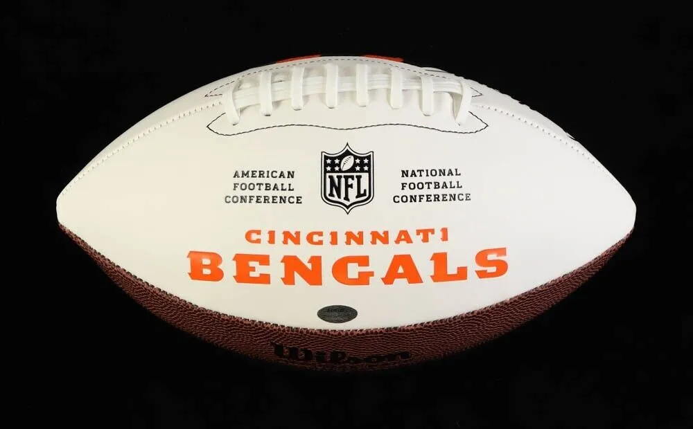 Anthony Munoz Signed Cincinnati Bengal Logo Football (Schwartz) 1998 NFL HOF O.T
