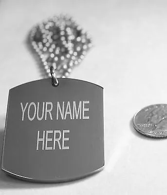 Auburn University logo X large dog tag stainless steel necklace logo