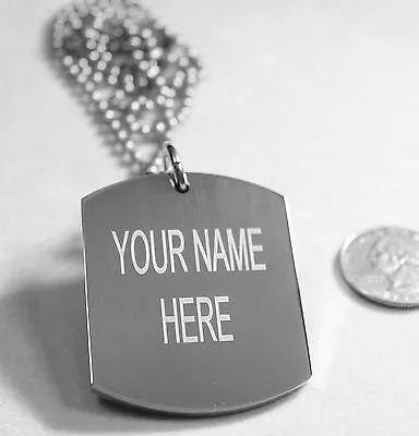 Auburn University logo X large dog tag stainless steel necklace logo
