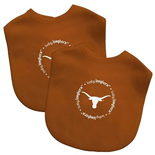 Baby Fanatic Team Color Baby Bibs Gift Set, University of Texas, 2-Count
