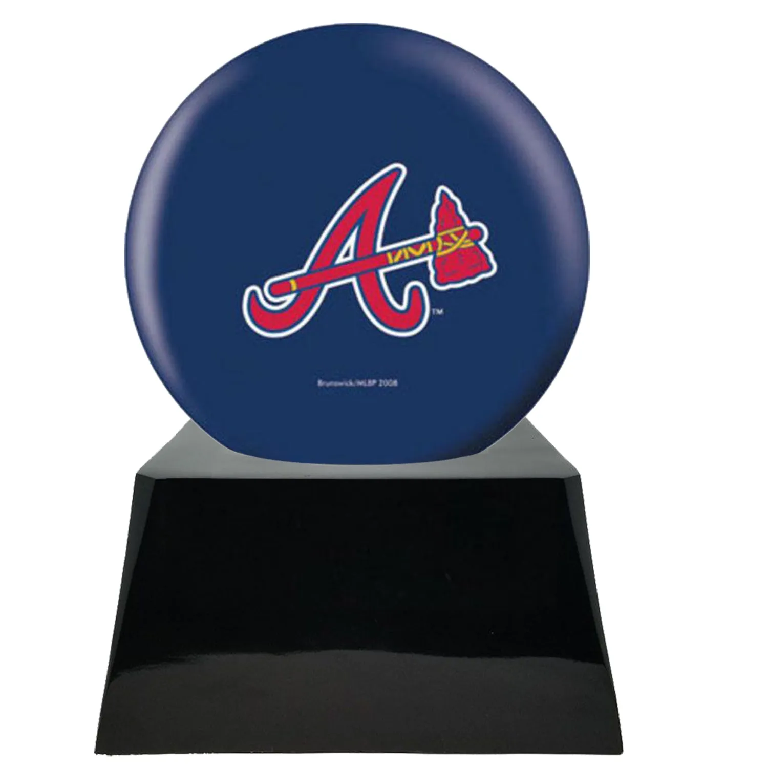 Baseball Trophy Urn Base with Optional Atlanta Braves Team Sphere