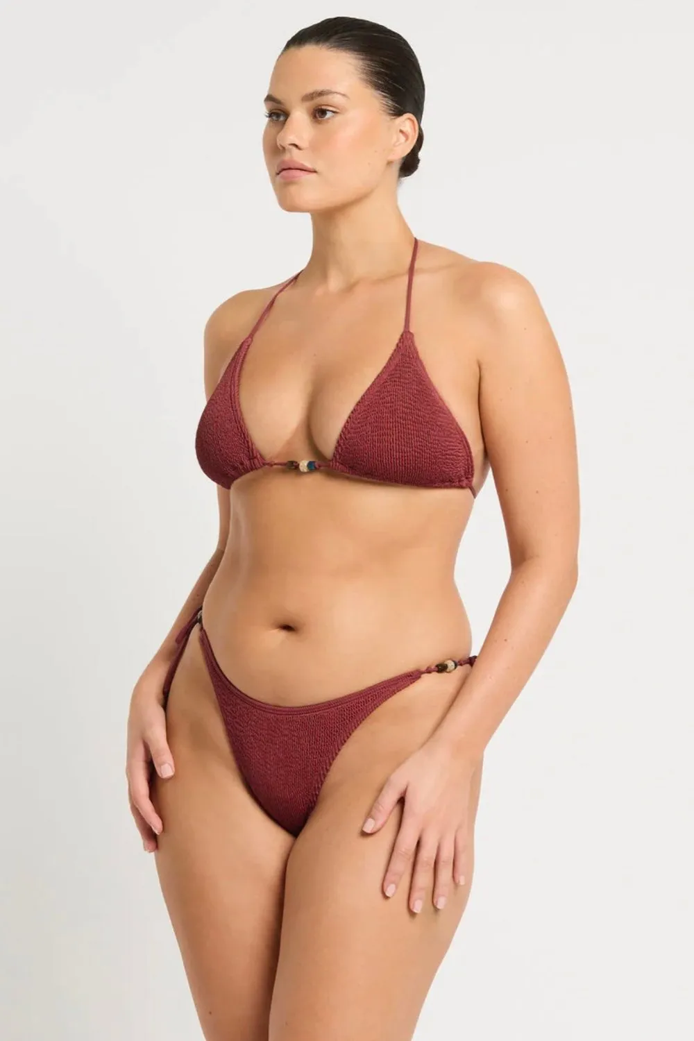 Beaded Ingrid Tri Carmine Recycled