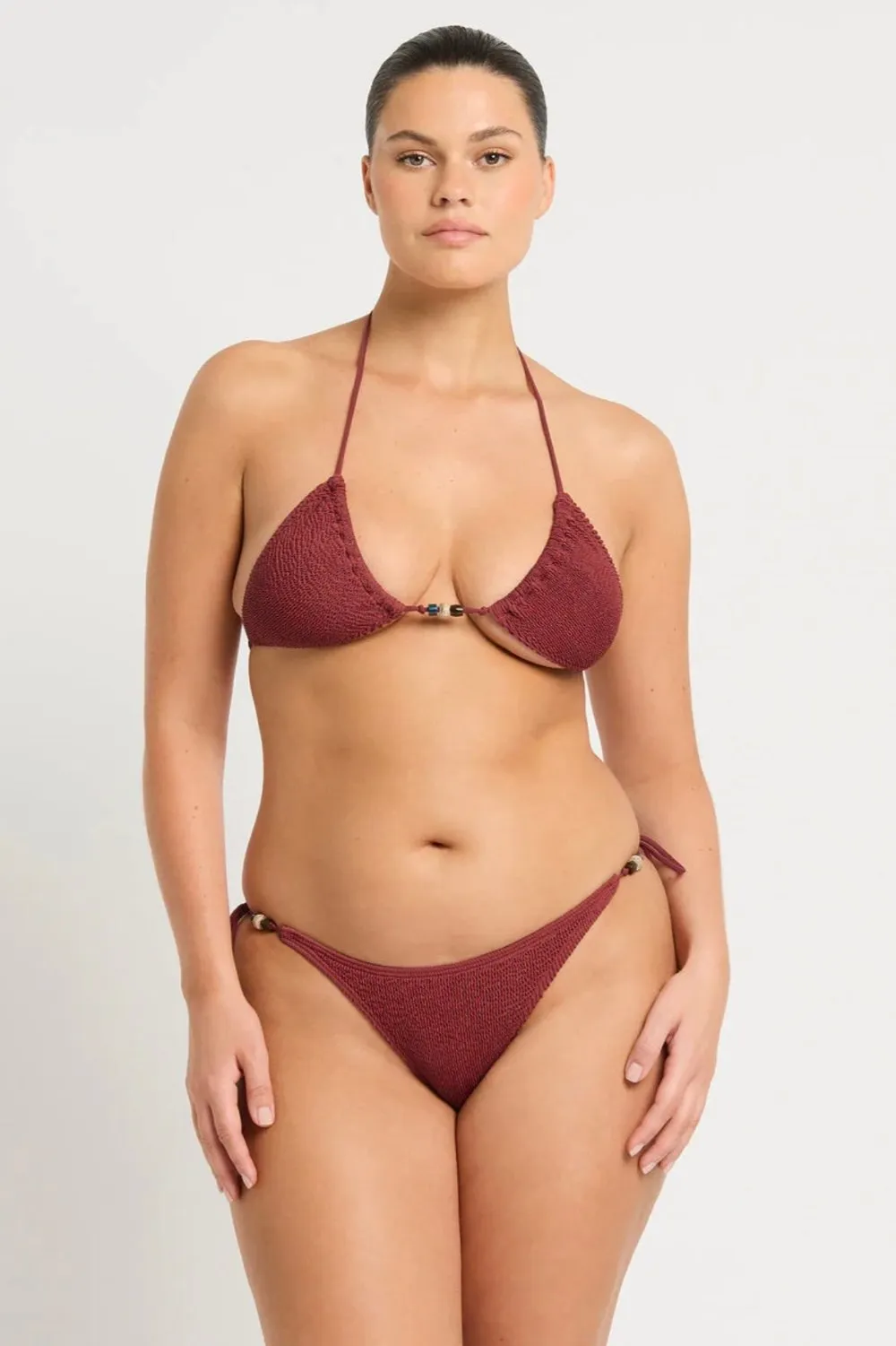 Beaded Ingrid Tri Carmine Recycled