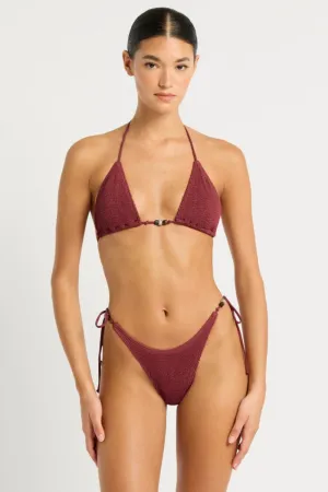 Beaded Ingrid Tri Carmine Recycled