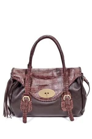 BETSY Brown Croco