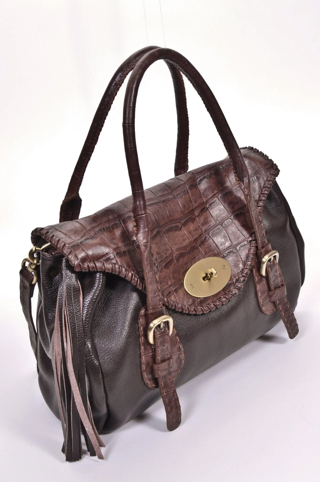 BETSY Brown Croco