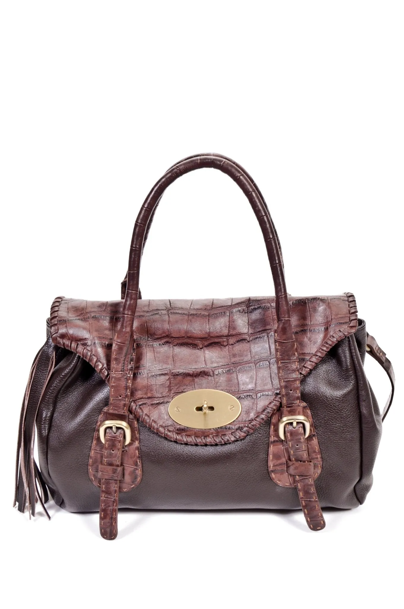 BETSY Brown Croco