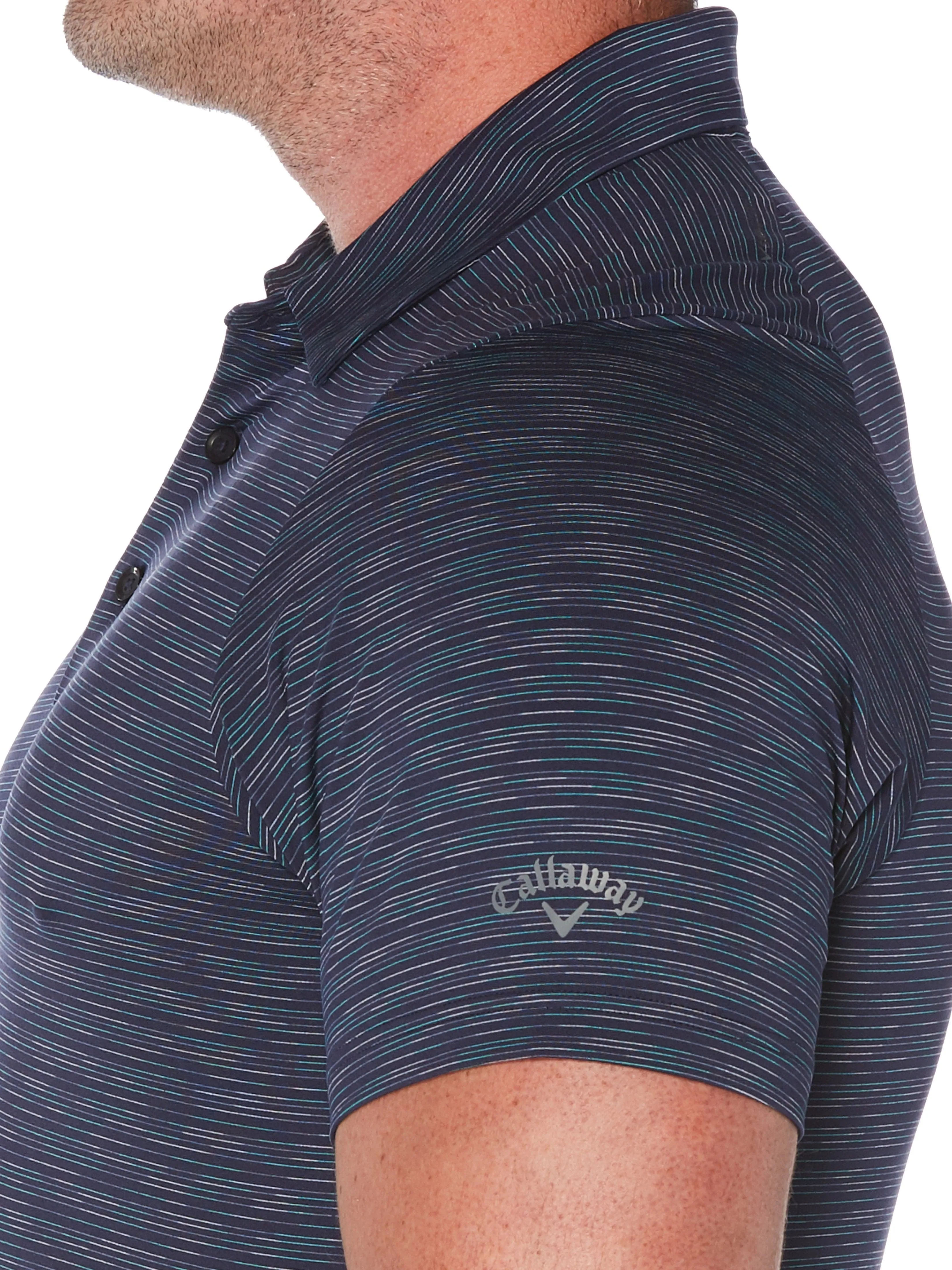 Big & Tall Marled Texture Stripe Polo
