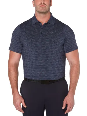 Big & Tall Marled Texture Stripe Polo
