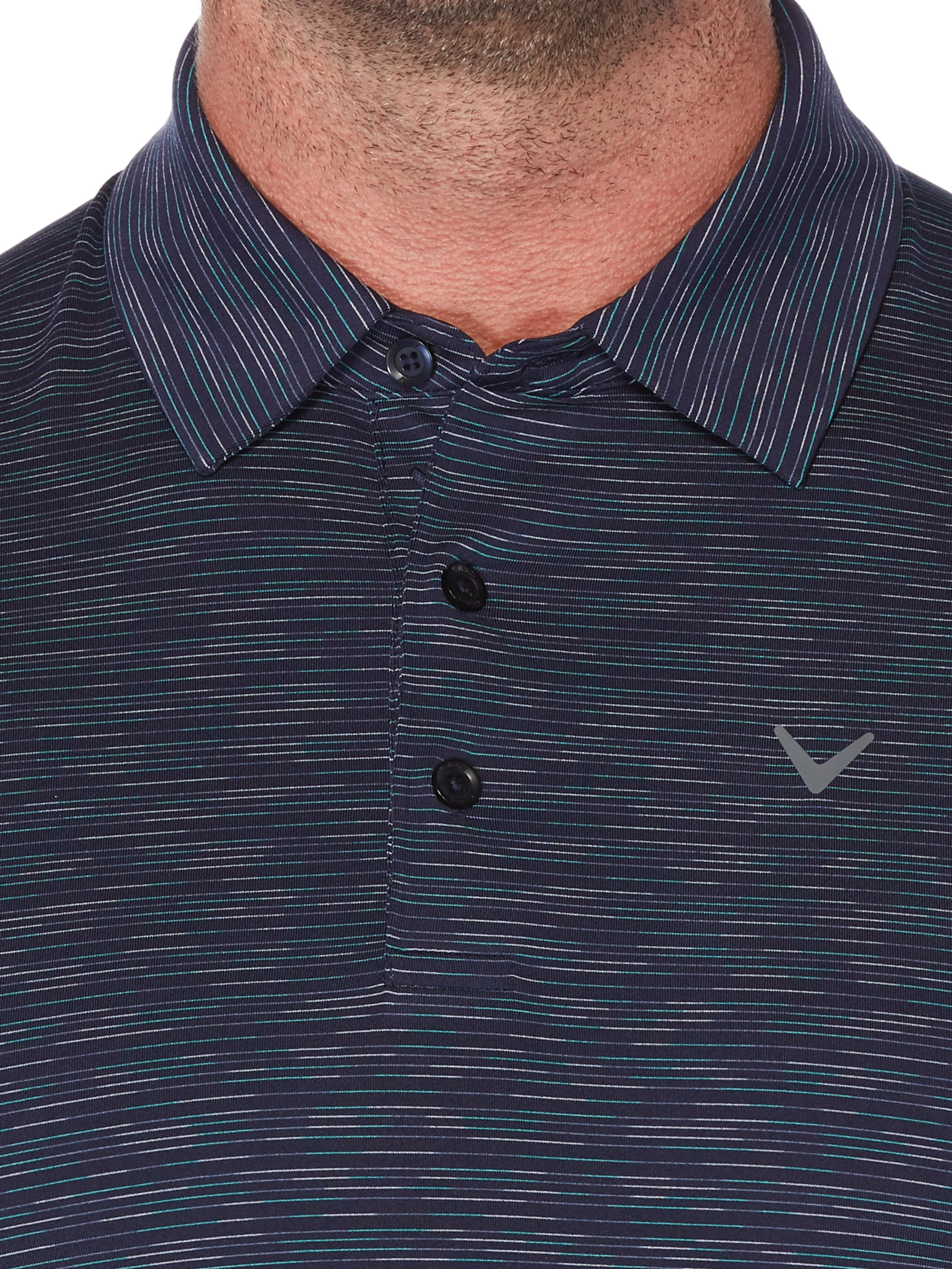 Big & Tall Marled Texture Stripe Polo
