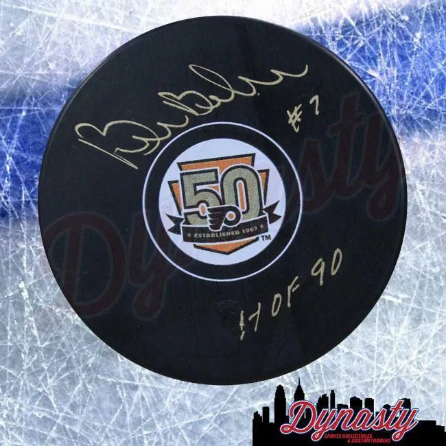 Bill Barber Autographed Signed 50th Anniversary Flyers Hall of Fame Puck JSA PSA