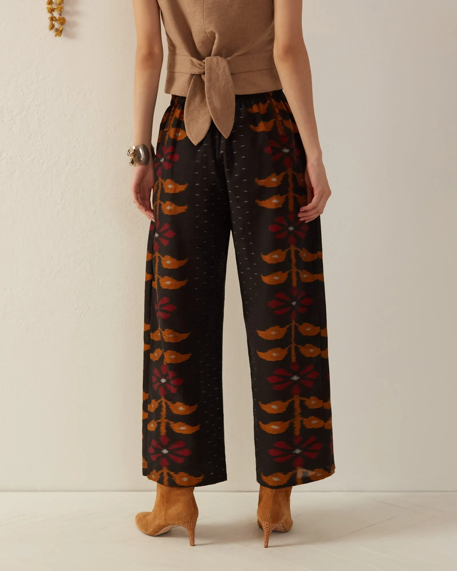 Bonnie Black Bloom Wrap Pant