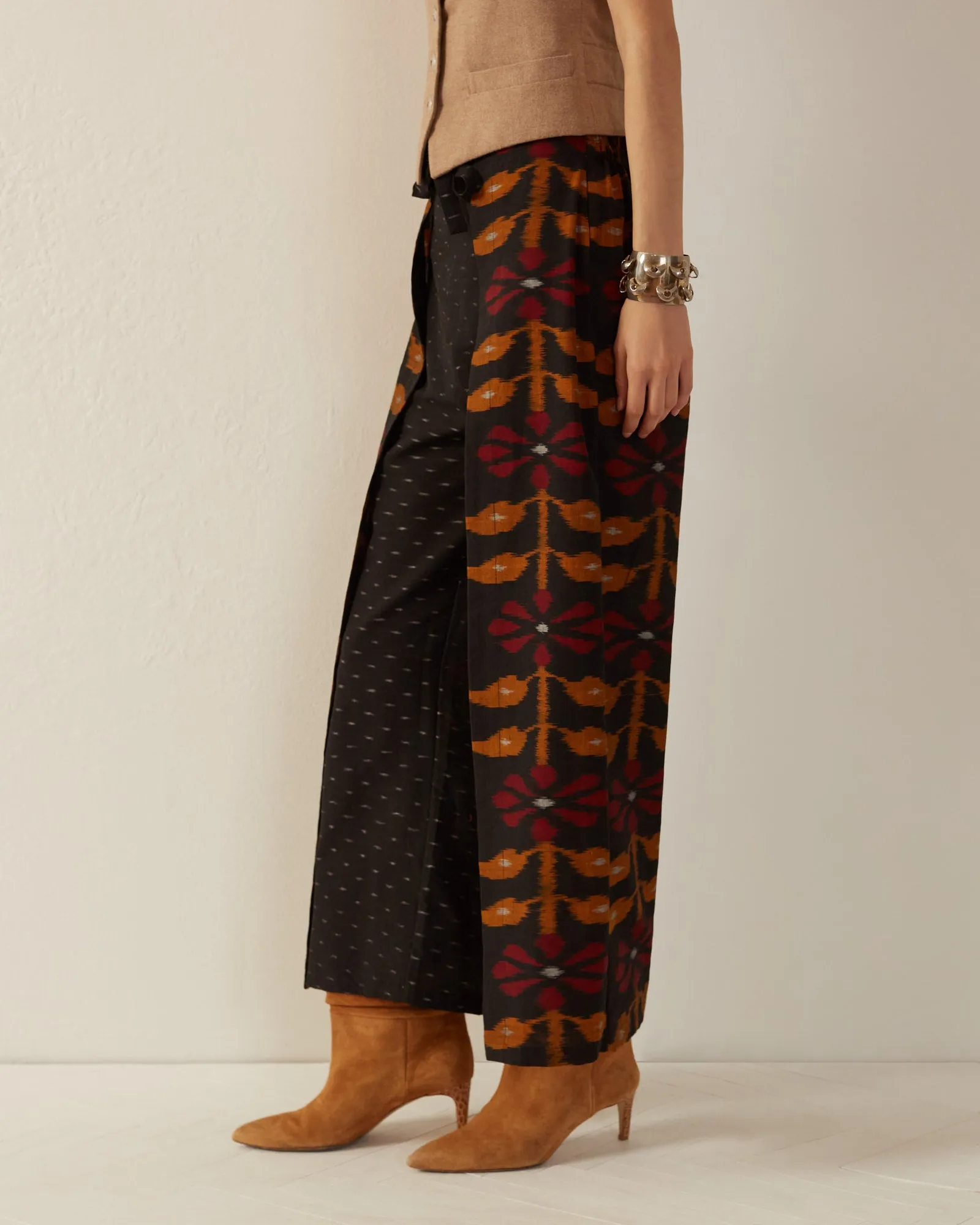 Bonnie Black Bloom Wrap Pant